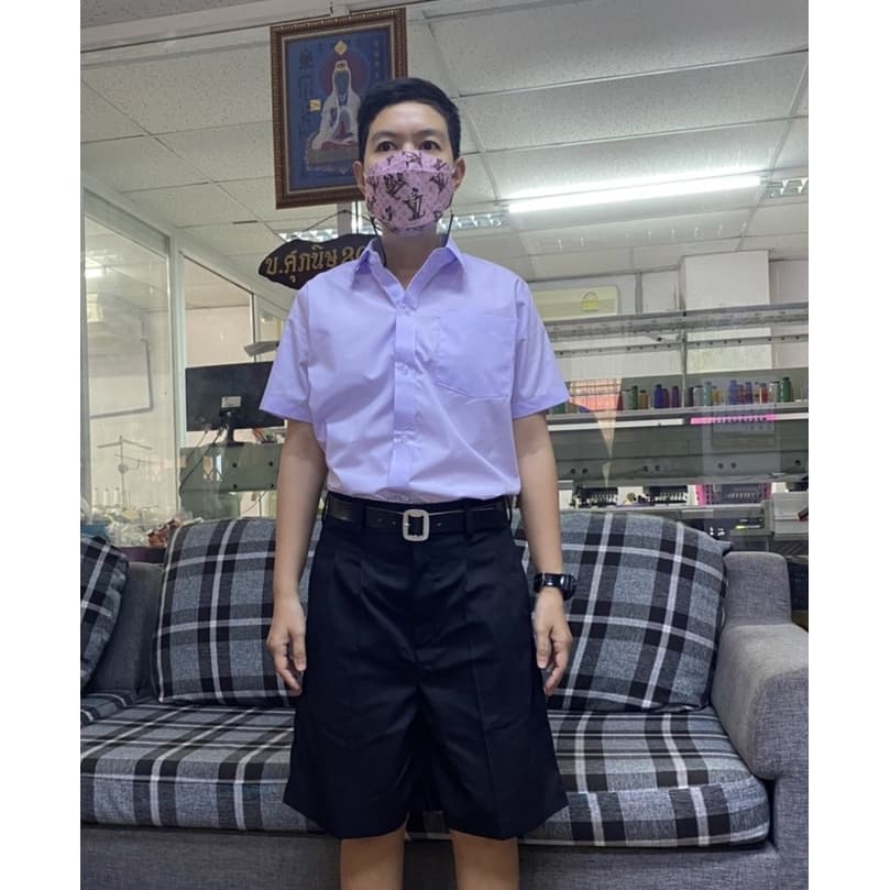 กางเกงนักเรียนสีดำ สีกากี สีน้ำเงิน สีแดง ผ้าโทเรคุณภาพดี รูปที่ 5