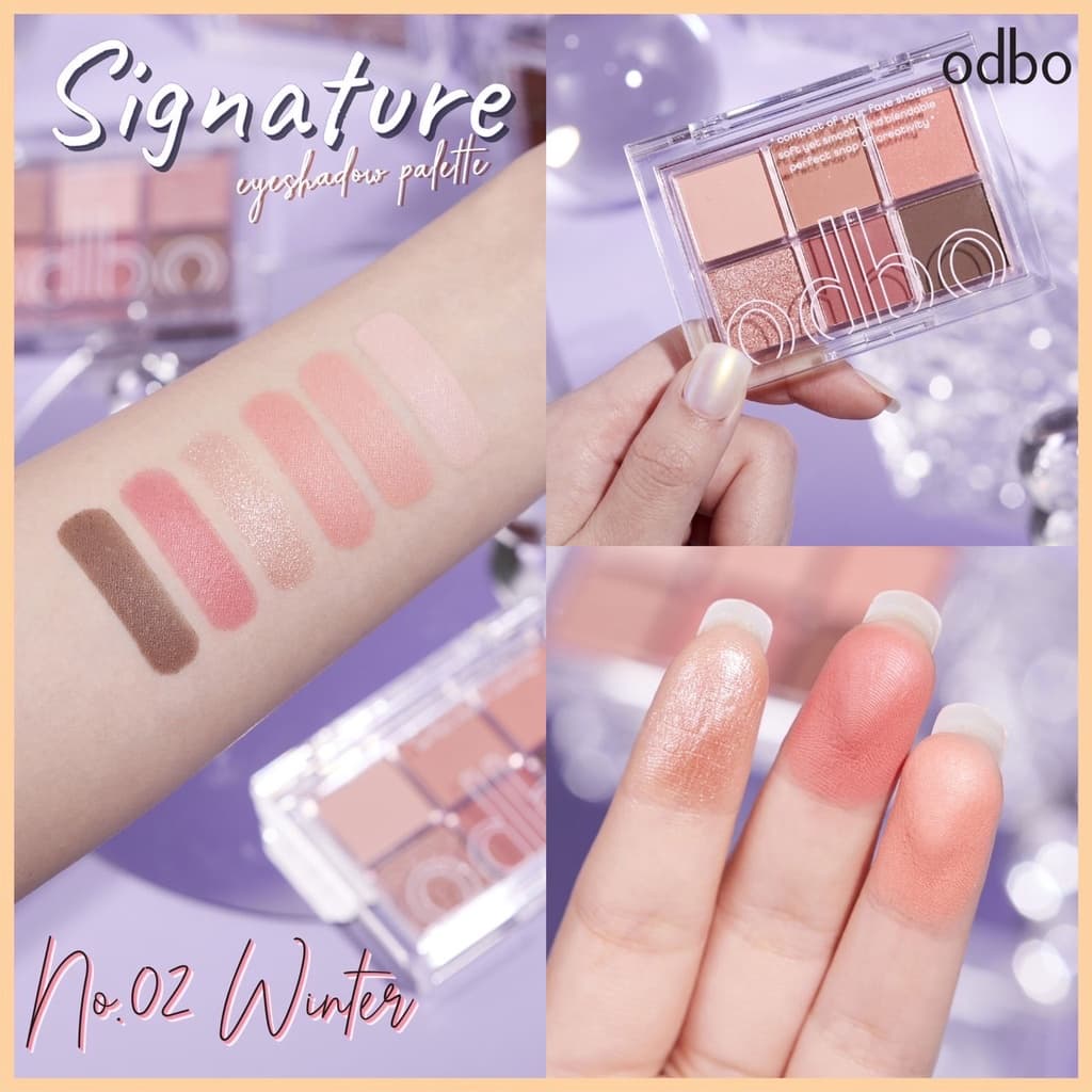 OD276 ODBO SIGNATURE EYESHADOW PALETTE โอดีบีโอ อายแชโดว์ ซิกเนเจอร์ พาเลท เม็ดสีแแน่น ติดทนนาน รูปที่ 8