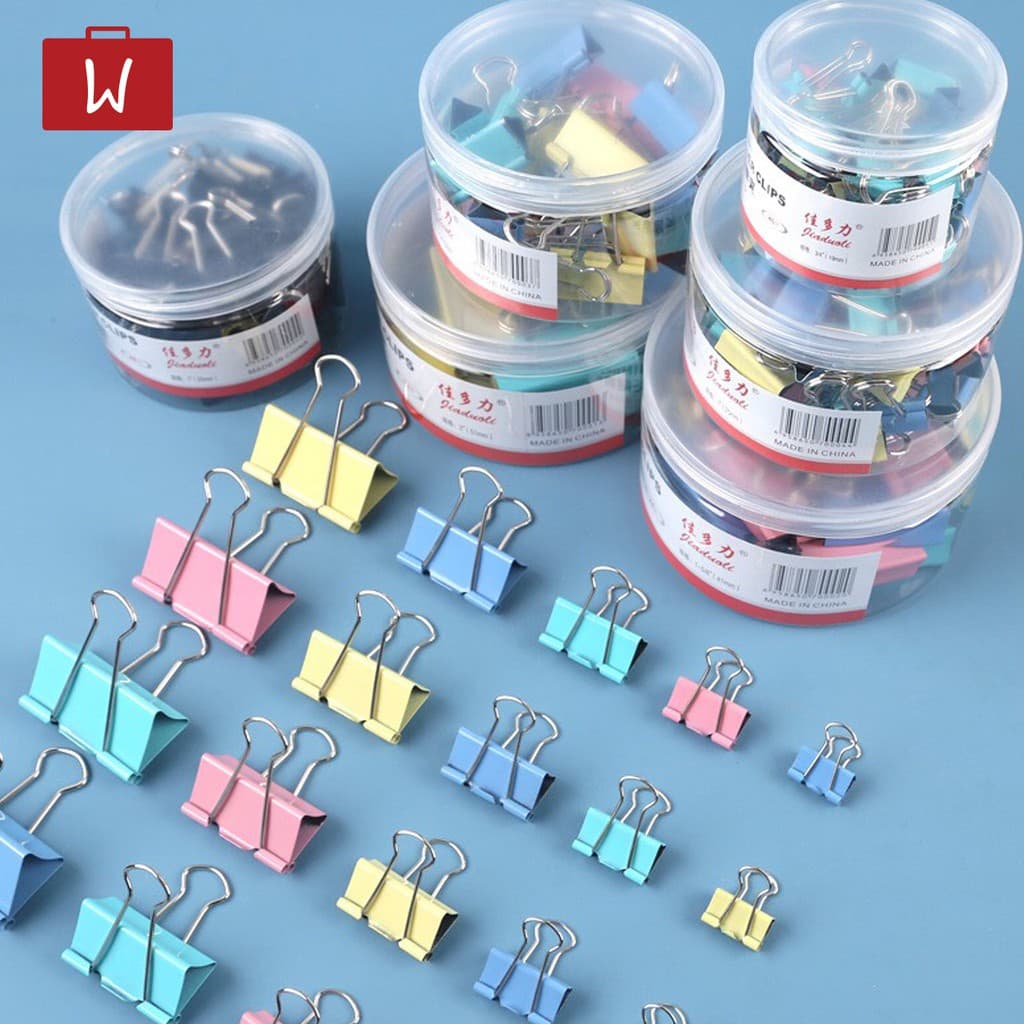 Oneworkstory คลิปหนีบกระดาษ 15/19/25/32/41/51mm คลิปดำ คลิปสี ตัวหนีบกระดาษ ที่หนีบกระดาษ Black binder clip paper clips รูปที่ 6