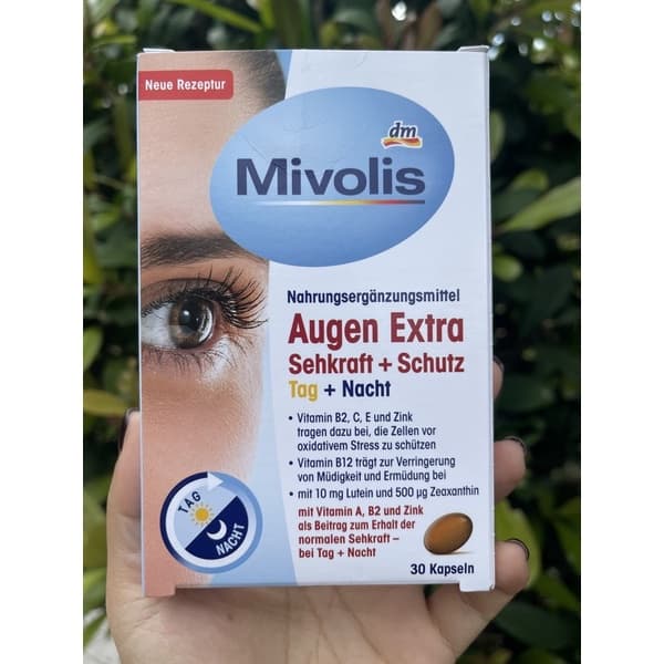 วิตามินบำรุงสายตา Mivolis Augen Extra...30 kapseln ... จากเยอรมัน มีลูทีน และ ซีแซนทิน รูปที่ 3