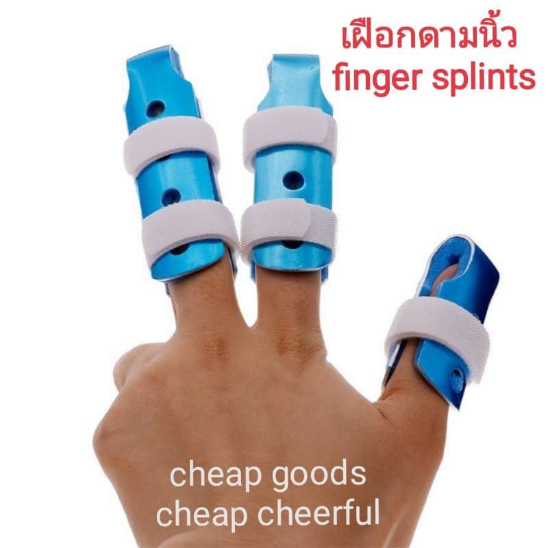 เฝือกดามนิ้ว อลูมิเนียมโฟม ที่ดามนิ้ว เฝือกนิ้ว Finger Splint Trigger Finger อุปกรณ์เฝือกใส่นิ้ว บรรเทาอาการปวดนิ้วมือ รูปที่ 1