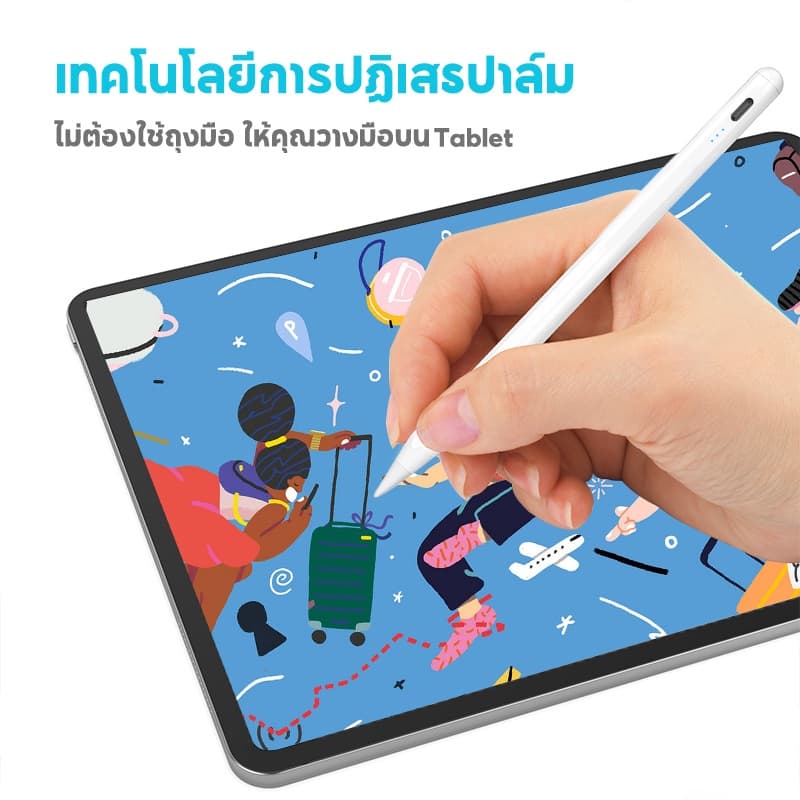 jamjake ปากกาไอแพด pencil Stylus Pen ปากกาสไตลัส ปากกา สำหรับ Air5 Air4 Air3 Mini6,5 Gen10,9,8,7,6 Pro11,12.9 2018-2023 รูปที่ 5