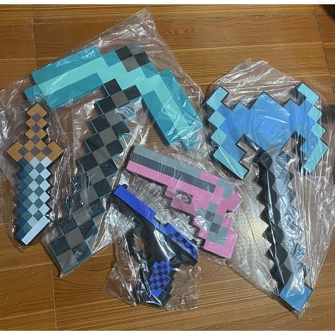 Minecraft เกม EVA โฟมเพชร Pickaxe ขวาน Hamaxe ดาบของเล่นเด็กของขวัญ Action Figure ของเล่นคอสเพลย์ Props ของขวัญ รูปที่ 6