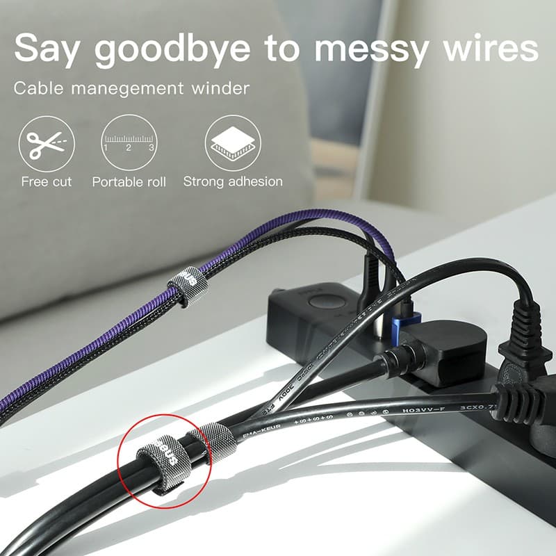 Baseus อุปกรณ์จัดเก็บสายเคเบิล Usb สําหรับ Micro Usb Type c 0.5 ม. รูปที่ 5
