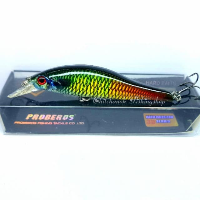 เหยื่อปลั๊ก ยาว9.5ซม.นน. 11.5 กรัมลาย3D งานสวย แบรนด์Proberos รูปที่ 1