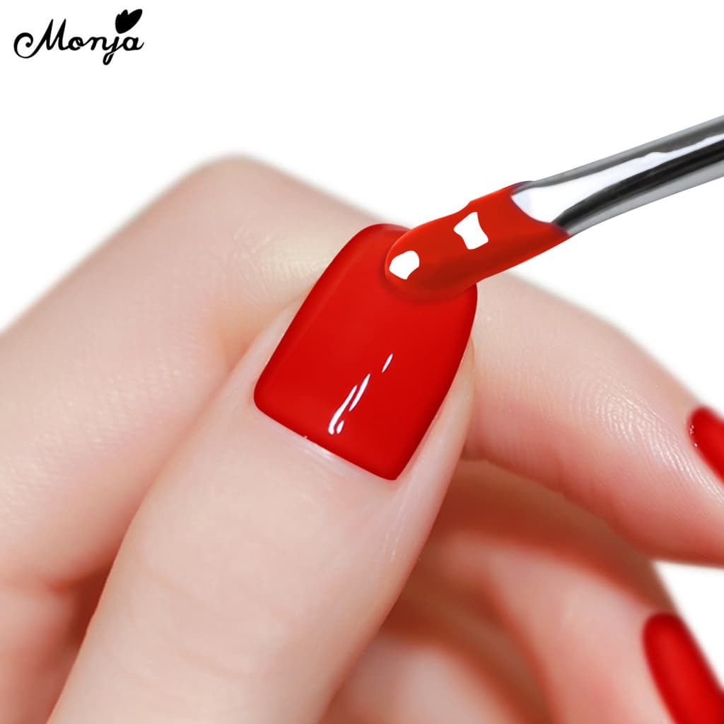 Monja แปรงทาเล็บอะคริลิค ยูวีเจล สีดํา สําหรับตกแต่งเล็บ 1 ชิ้น nail gel polish draw paint brush pen รูปที่ 6