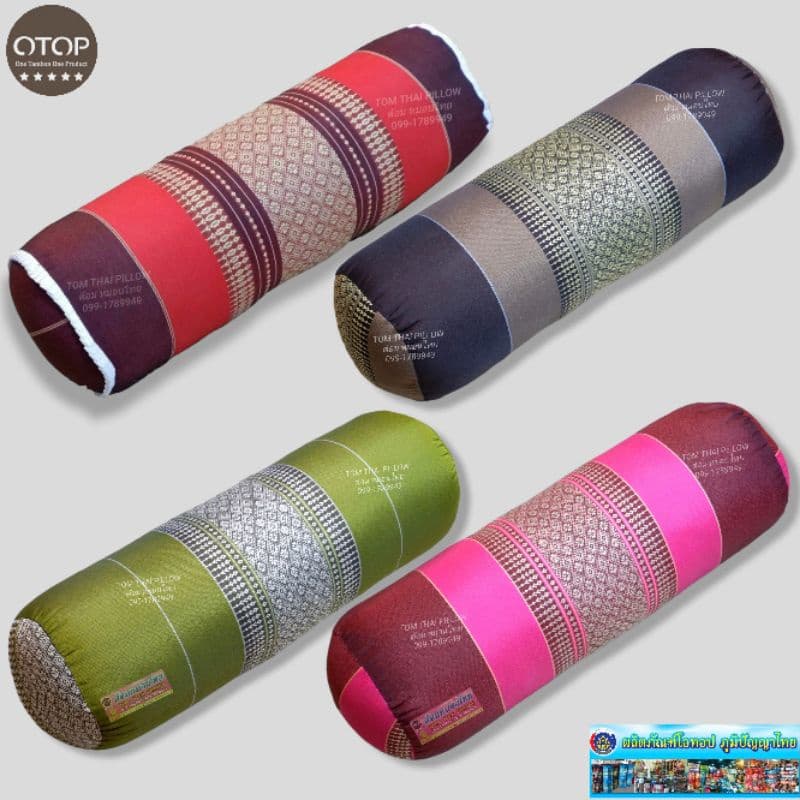 หมอนข้างกลมสั้น OTOP ขนาด 58×18×18 cm. รูปที่ 1
