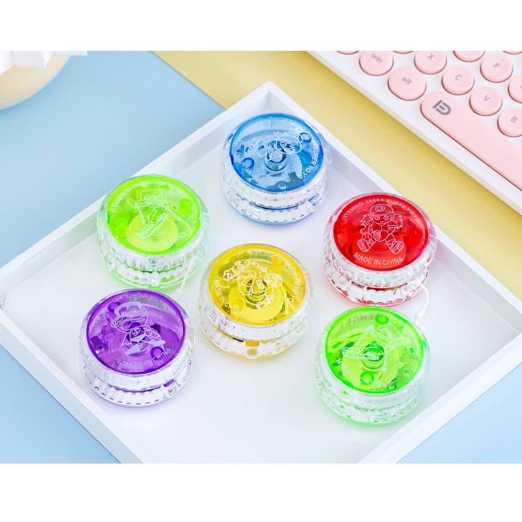 ของเล่นโยโย่เรืองแสง YOYO ลูกดิ่งโยโย่ มีไฟ สุ่มสี ของเล่นเด้งดึ่ง รูปที่ 3
