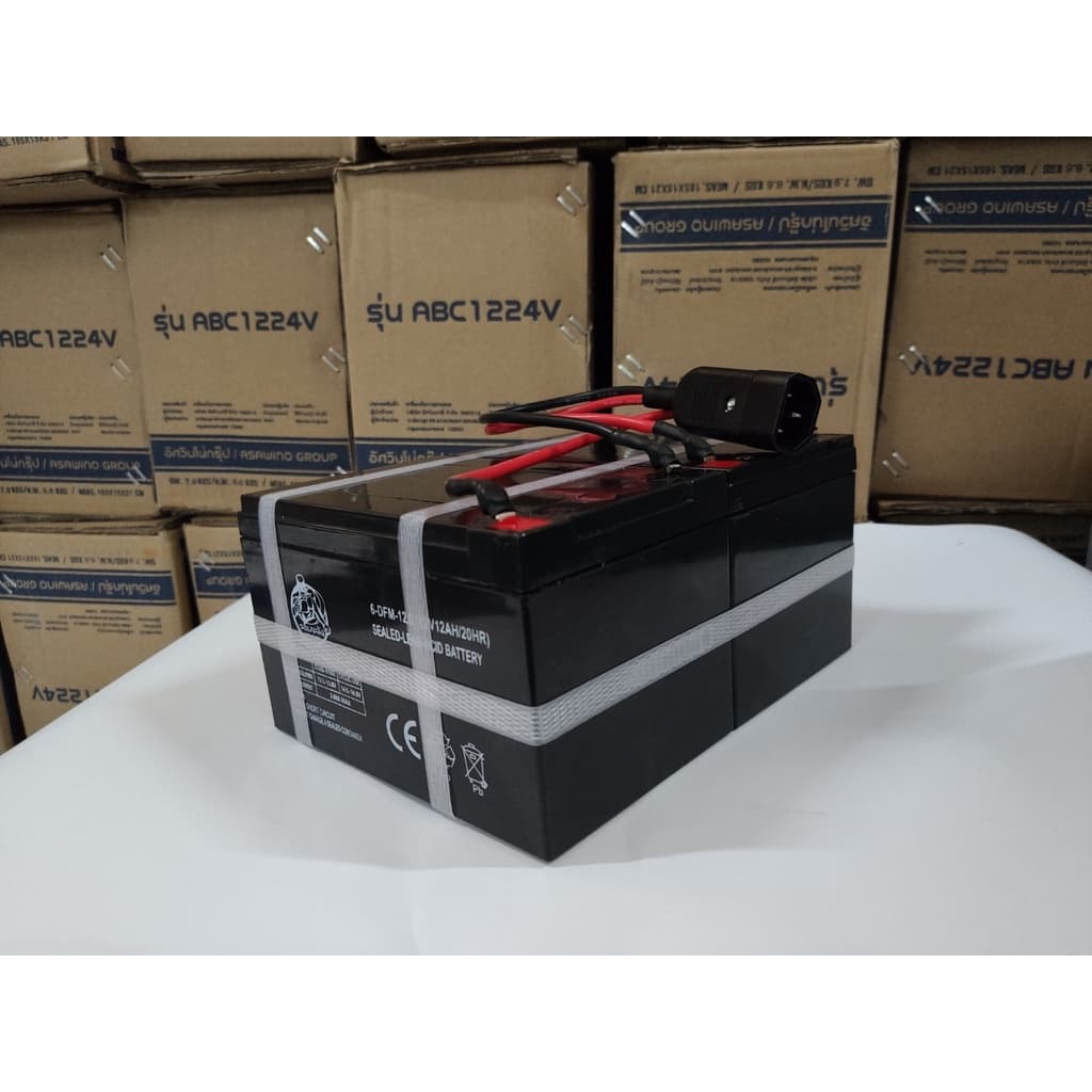 แบตเตอรี่แห้ง 24v 12ah สำหรับเครื่องตัดหญ้าแบตเตอรี่ อัศวินโน่ 600 วัตต์ 24v รูปที่ 4