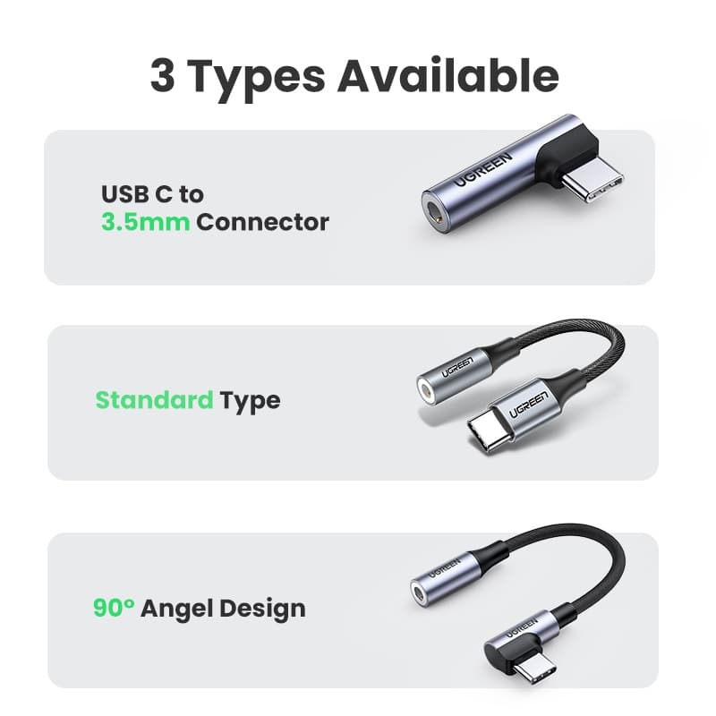 Ugreen Kabel อะแดปเตอร์ USB Type-C เป็นแจ็คหูฟัง 3.5 มม. สาย USB C รูปที่ 8