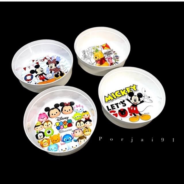 ขัน ขันพลาสติก ขันน้ำ 23 cm. Hippopo #1113-DN สีขาวมีลายลิขสิทธิ์แท้ Disney รูปที่ 3