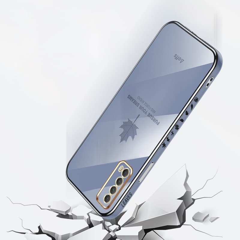 ปลอกสไตล์ใบเมเปิ้ล Huawei Y7A เคสโทรศัพท์ทรงสี่เหลี่ยมเคสชุบอ่อน รูปที่ 9