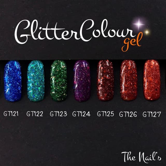 มีโค้ด‍กริตเตอร์สีแน่น‼ สีเจลกากเพชร วิ้งๆแน่นๆ Gel สีทาเล็บเจล กากเพชร GT รูปที่ 3