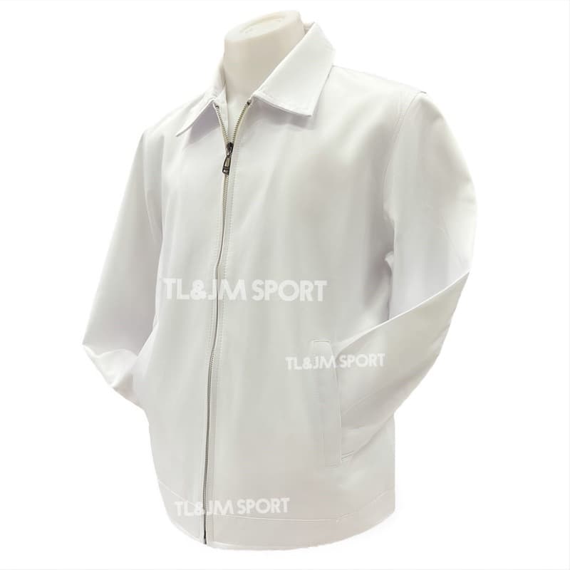 เสื้อแจ็คเก็ตคอปกสีขาว เสื้อคลุมสีขาวคอปก คอปกสีขาว รูปที่ 4