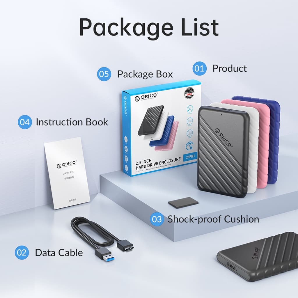 ORICO HDD Case 2.5 นิ้ว USB3.0 4TB รองรับ 4TB HDD รูปที่ 9