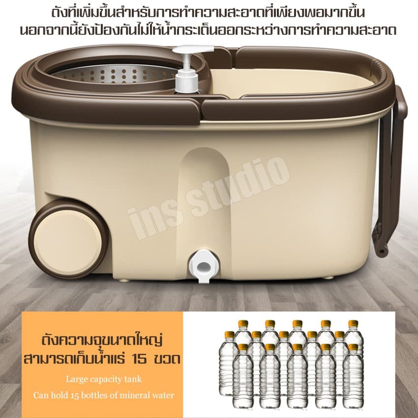 ชุดถังปั่น ม็อบถูพื้น ไม้ม็อบถูพื้น อุปกรณ์ไม้ถูพื้น รูปที่ 7