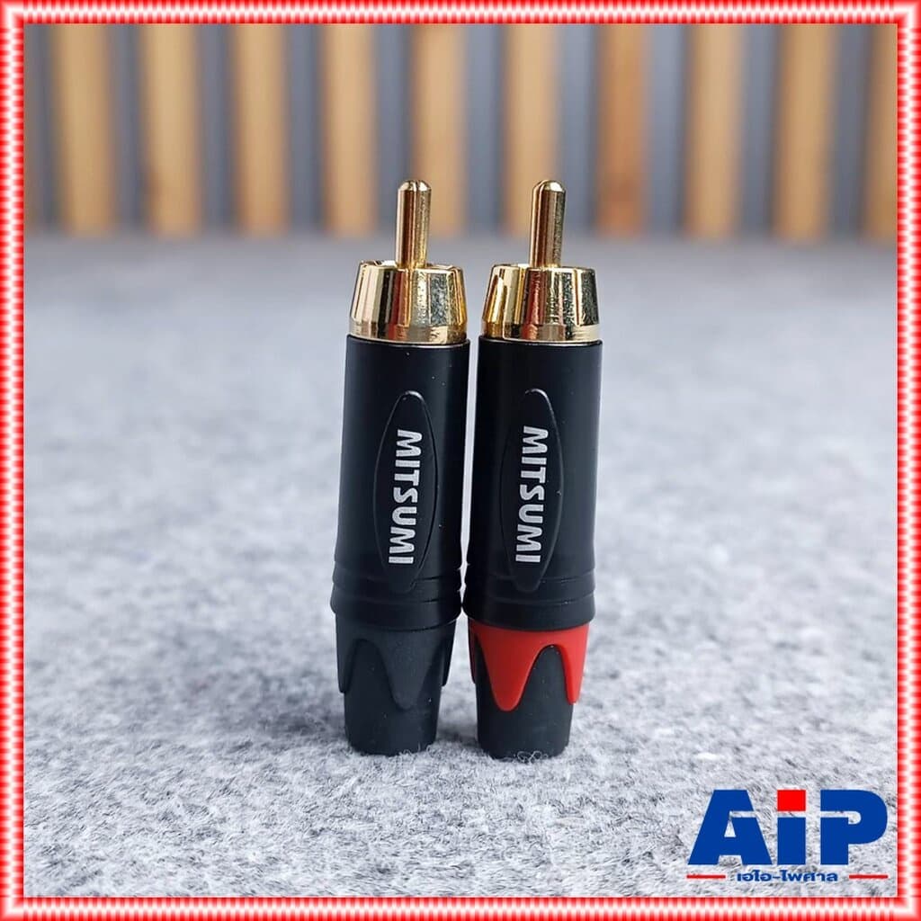 1คู่ MITSUMI 911R43EX RCA สีดำ + สีแดง ขั้วทอง ปลั๊ก RCA ตัวผู้ แจ็คอาร์ซีเอตัวผู้ ปลั๊ก RCA สำหรับเข้าสาย ต่อ สายสัญ... รูปที่ 4