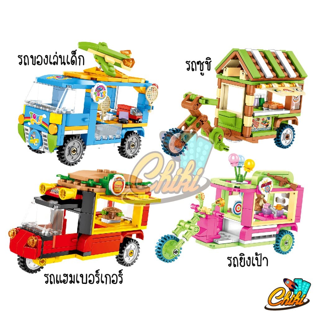 ชุดตัวต่อ รถร้านค้าสตรีทฟู้ด Sembo Block Street Food รูปที่ 3