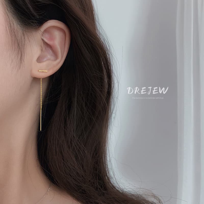 DREJEW ต่างหูระย้า ประดับพู่ยาว เรียบง่าย ออกแบบดี ไม่ซ้ําใคร ทุกแบบ รูปที่ 1