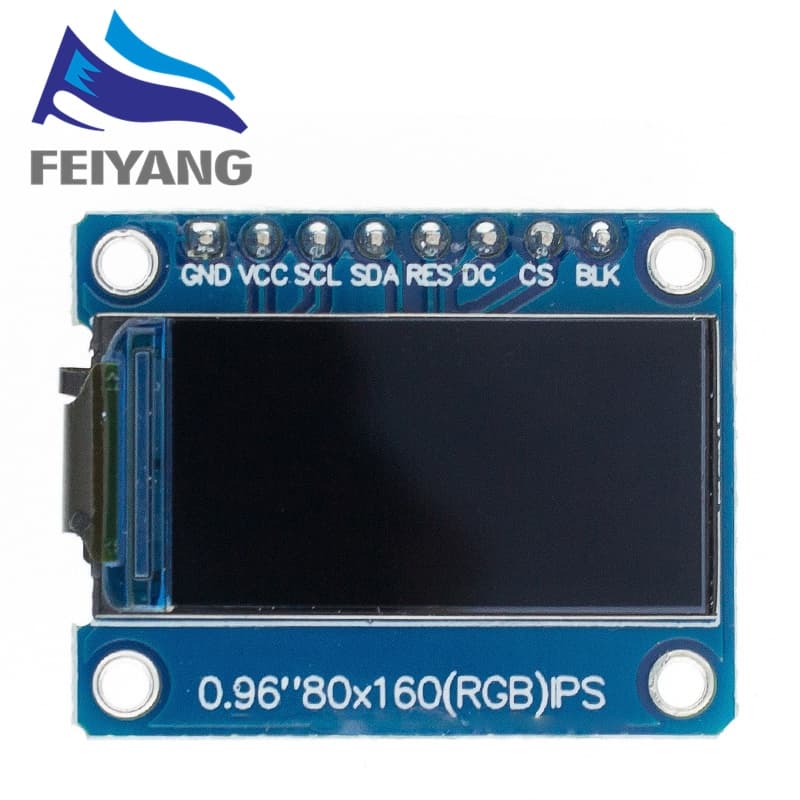 โมดูลไดร์ฟ IC หน้าจอ TFT 0.96 1.3 1.44 นิ้ว IPS 7P SPI HD 65K LCD ST7735 80*160 สําหรับ Arduino รูปที่ 6