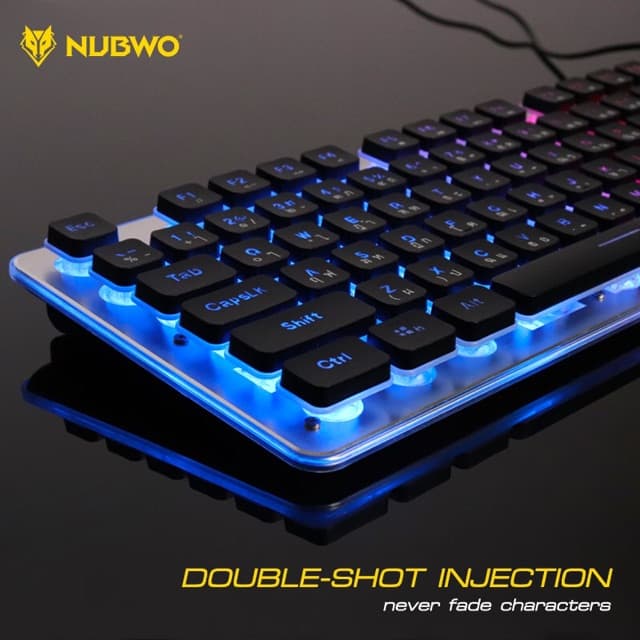 คีย์บอร์ดเกมมิ่ง NUBWO NK32 คีย์บอร์ด เกมมิ่ง Rubber Dome Switch FORTUNE ประกันศูนย์ 1 ปี รูปที่ 3