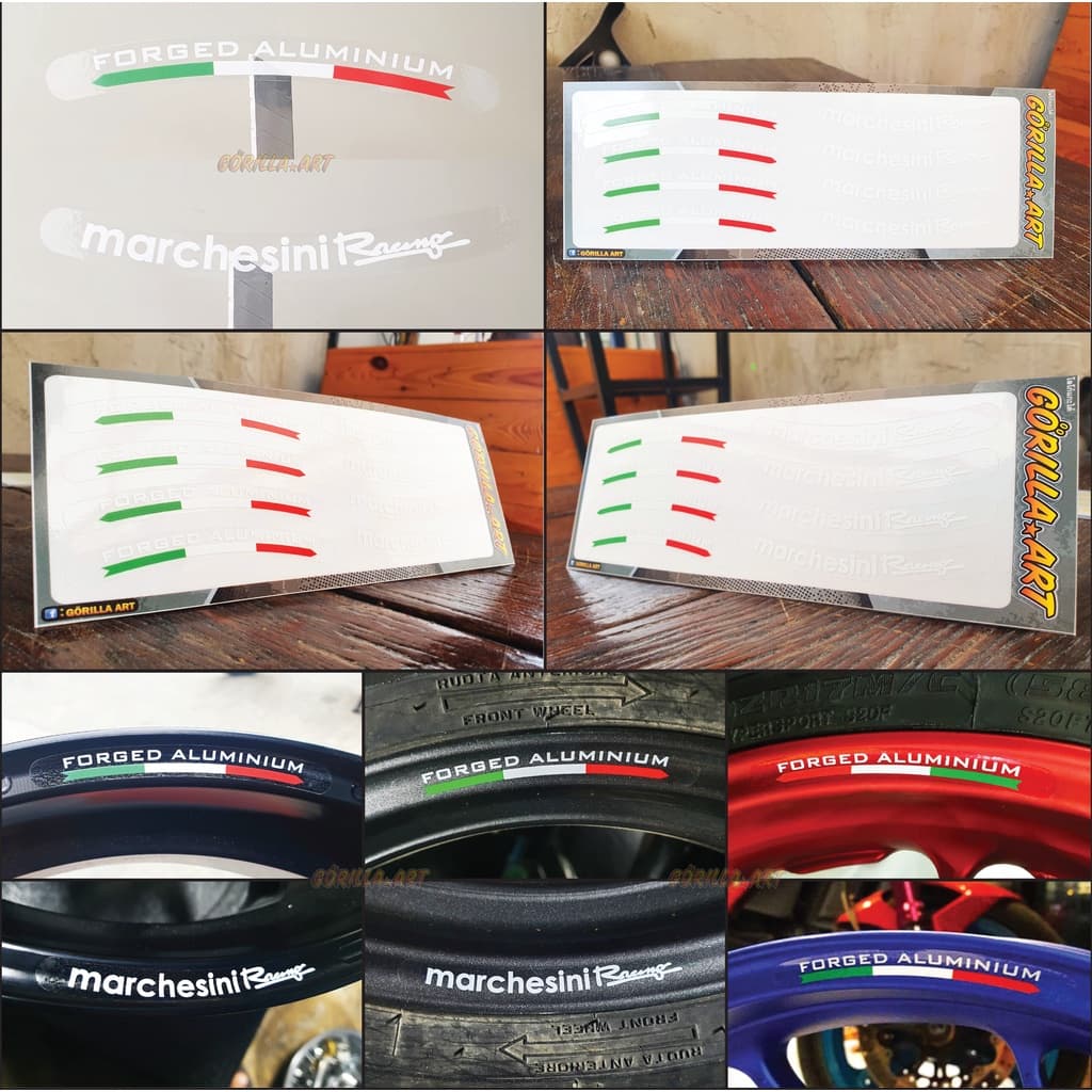 สติ๊กเกอร์ติดวงล้อ ติดขอบล้อ Marchesini V2 Sticker เกรดพรีเมี่ยม รูปที่ 4