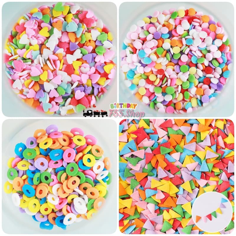 แบ่งขาย เม็ดน้ำตาล Sprinkles เม็ดน้ำตาลตกแต่งรูปดาว // สินค้า นะคะ รูปที่ 3