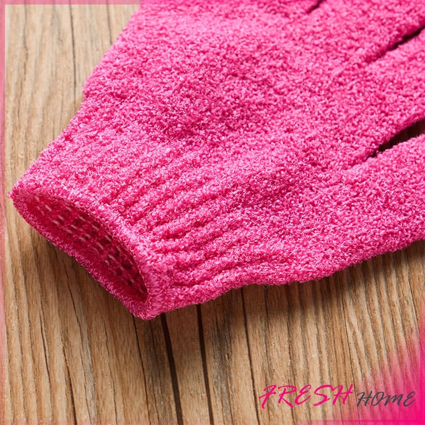 ถุงมืออาบน้ำ ถุงมือขัดผิวอาบน้ำ ขจัดเซลล์ผิวเก่า Glove-style bath towel รูปที่ 3