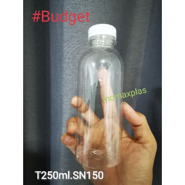 ขวดPET กลมเรียบ250ml. ปากสั้น 150ใบ279บาท #Budget​#แพคประหยัดขวดไม่หนา รูปที่ 4