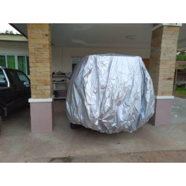 ผ้าคลุมรถ All New Fortuner ตรงรุ่นเนื้อผ้า Silver Coat 190C ทนแดด ไม่ละลาย รูปที่ 9