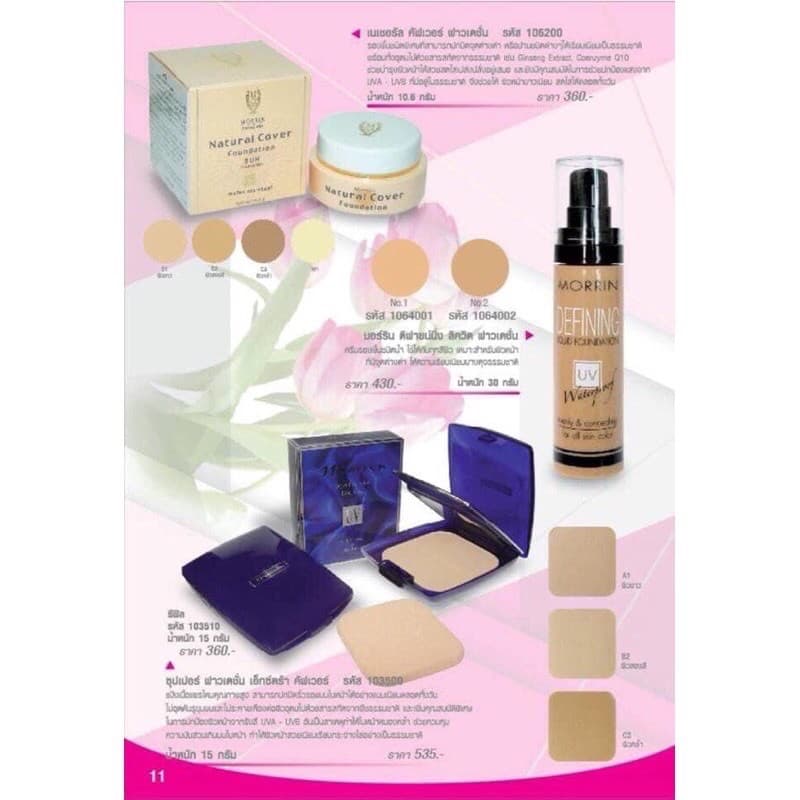 Morrin Super Foundation Extra Cover 15 กรัม แป้งมอร์ริน ปกปิด ติดทน รูปที่ 2