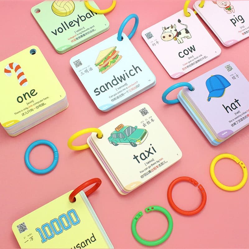 600 คํา 20 หมวดหมู่ การเรียนรู้ การ์ด รูปสัตว์ ของขวัญสี การ์ดแฟลช เพื่อการศึกษาจีน สําหรับเด็ก รูปที่ 8