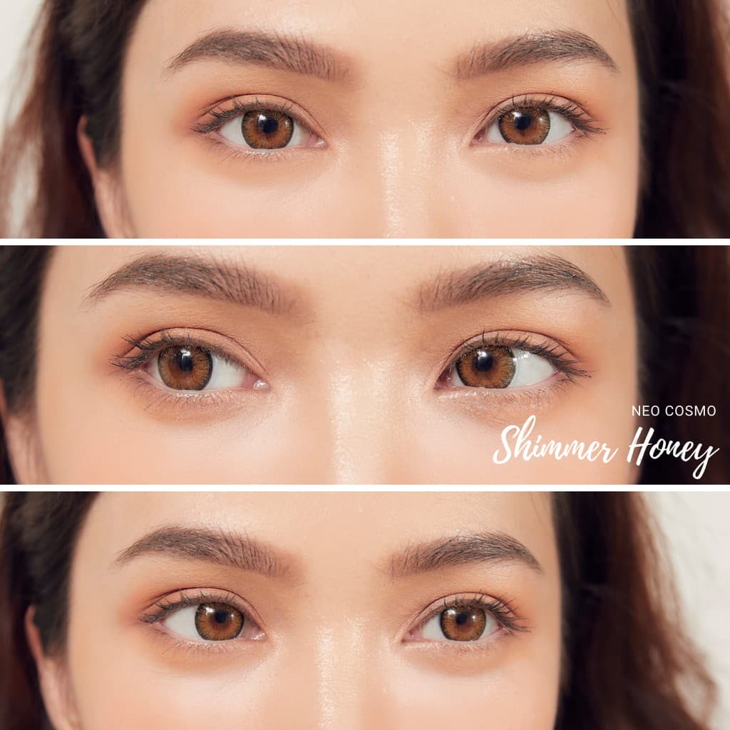 คอนแทคเลนส์ Shimmer Honey สีน้ำตาลทอง สายฝอ ผิวสีน้ำผึ้งใส่สวยมาก มีส่งด่วนใน กทม. รูปที่ 3
