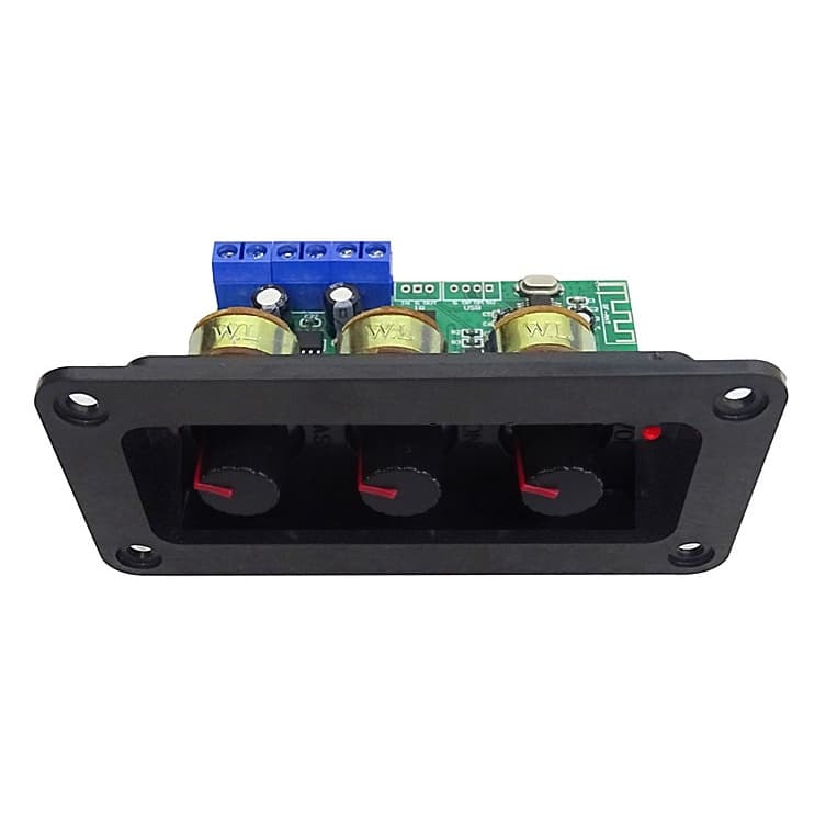 แอมป์จิ๋วบลูทูธ Bluetooth5.0 ช่องซ้ายและขวา 2×20W ปรับเสียงเบสสูงและต่ำ 12V-18V 3A บอร์ดขยายเสียงดิจิตอล รูปที่ 7