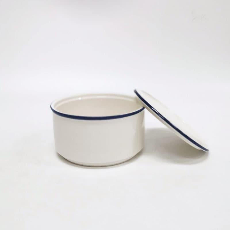 INDRA CERAMIC หม้อโบราณและปิ่นโต ลายสังกะสี เซรามิกเข้าไมโครเวฟได้ *ห้ามตั้งบนเตาแก๊สหรือเตาไฟฟ้า* รูปที่ 3