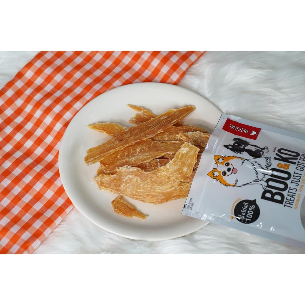 BOO&KO ขนมสุนัข ไก่อบแห้ง รสออริจินอล 60 กรัม รูปที่ 3