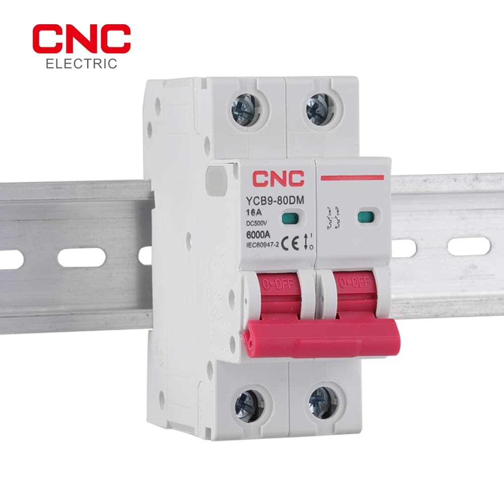 เบรกเกอร์วงจร CNC YCB9-80DM 2P DC MCB 6KA 500V 16A 20A 25A 32A 40A 50A DC MCB สําหรับระบบ PV รูปที่ 7