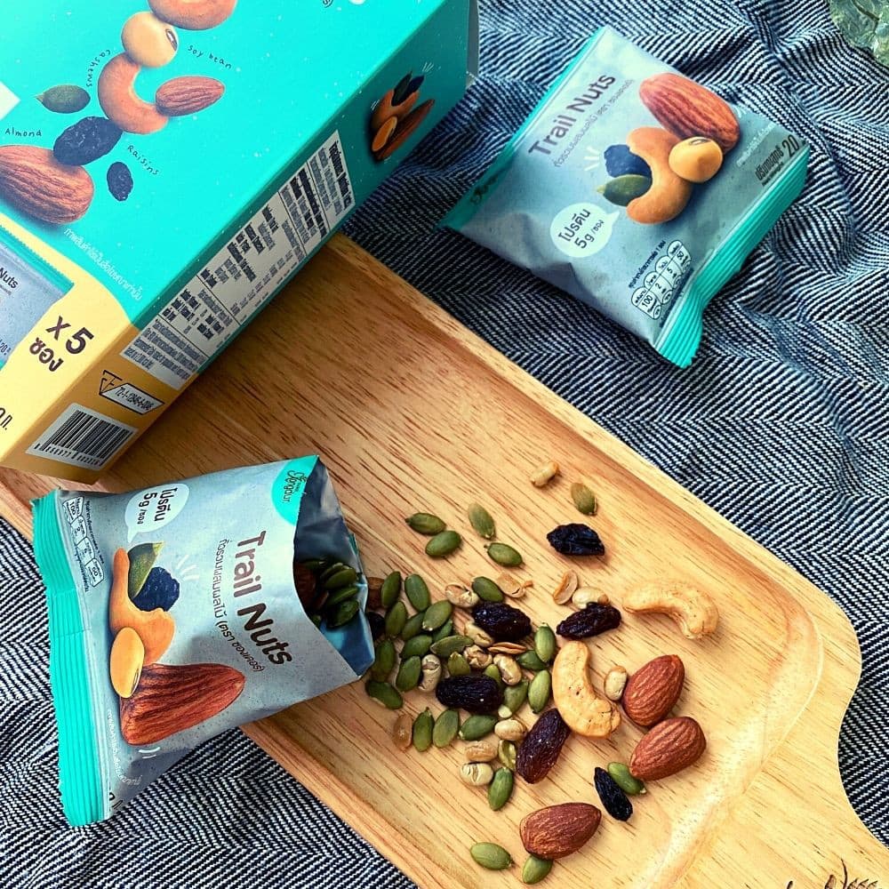 Xongdur Mixed nut ถั่วรวม ผสมผลไม้ 2 Size Trail Nuts100กรัม/240กรัม รูปที่ 3