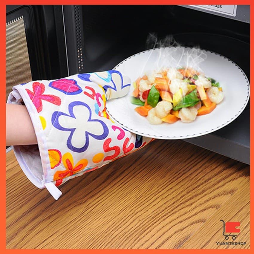จัดเก็บสะดวก จัดส่งคละลาย ถุงมือกันความร้อน ถุงมือไมโครเวฟ Cooking gloves รูปที่ 2
