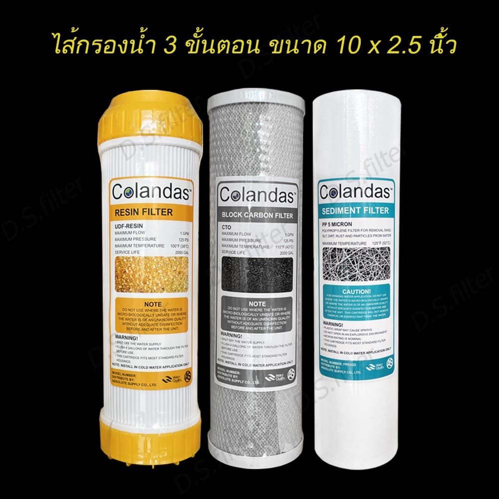 ไส้กรองน้ำ Colandas 3 ขั้นตอน Resin รูปที่ 2