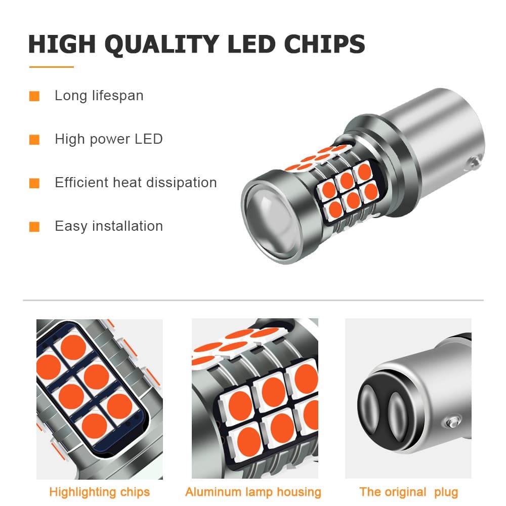1 ชิ้น 27LED หลอดไฟเบรกท้ายรถยนต์ T20 7440 W21W 7443 1157 BAY15D 1156 หลอดไฟเลี้ยว ไฟเบรค แฟลชสามครั้ง รูปที่ 5