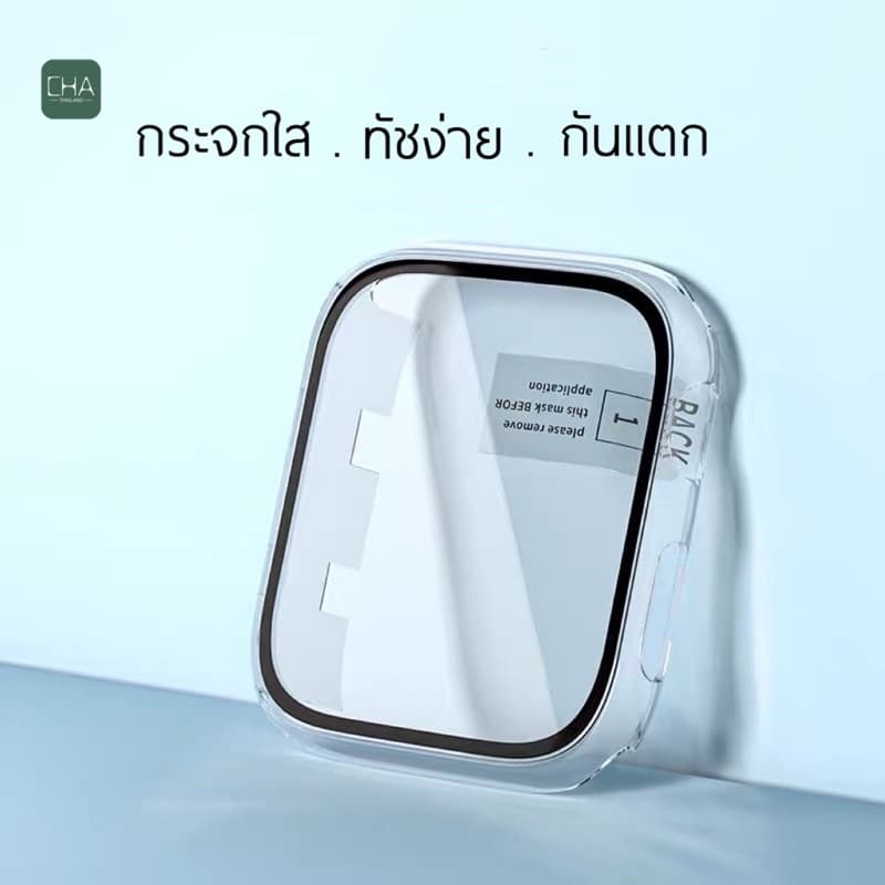 เคสพร้อมกระจกกันรอยคลุมรอบหน้าจอ เคสสําหรับ Watch 11 10 ultra 9/7 /8/6/5/SE/4/3/40/41/42/44/45/46mm เคสสำหรับแอปเปิ้ลวอช รูปที่ 2