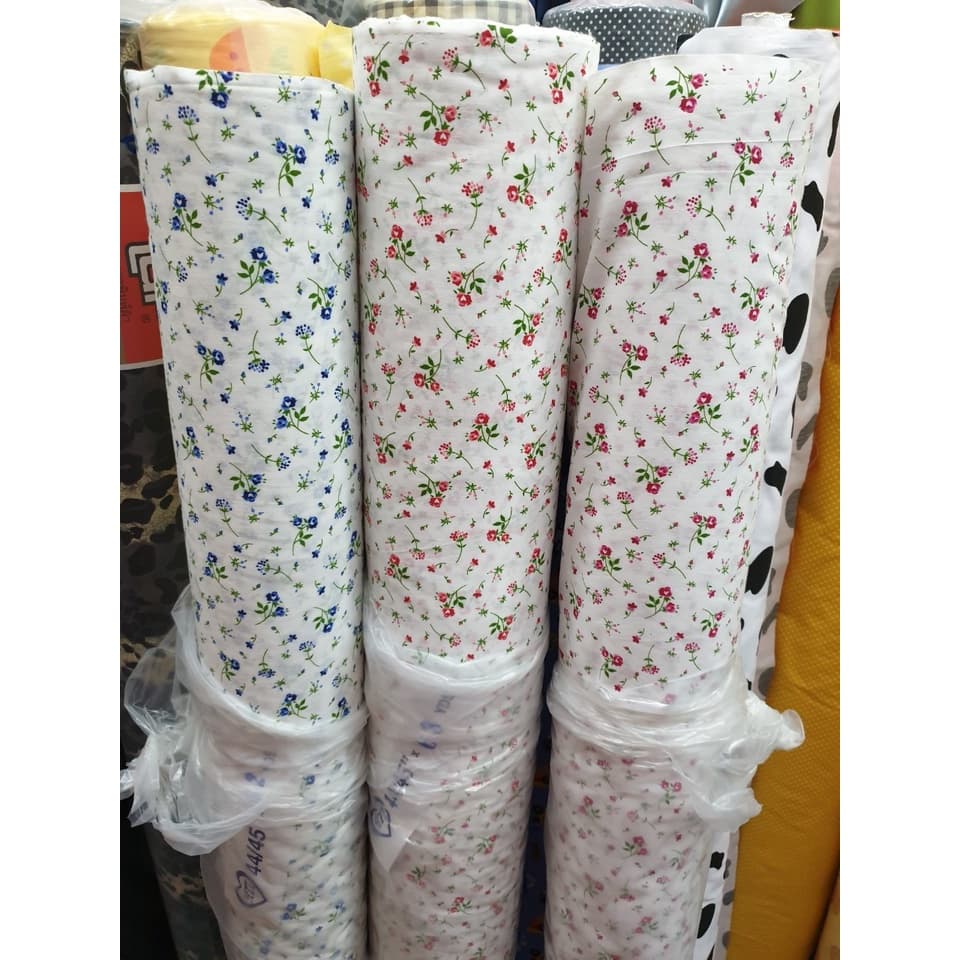 ผ้าเมตร หลา ลายดอกไม้เล็ก เดซี่ ซากุระ มินิมอล วินเทจ​ ผ้าคอตตอลผสม ถ่ายพร็อพ ฉาก ผ้าปู ปูโต๊ะ หน้ากว้าง 110-115cm รูปที่ 4