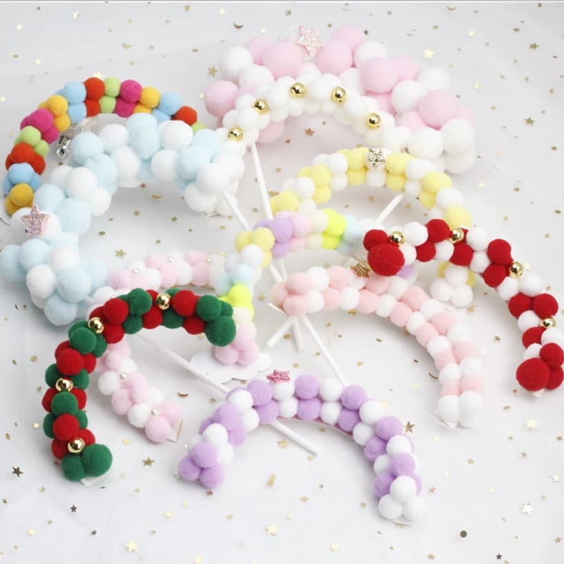 XL ขนาดใหญ่คริสต์มาส hairball arch เค้กวีเนียร์ตกแต่งเค้กวันเกิดเด็ก S/M/L รูปที่ 1