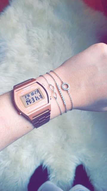 นาฬิกา CASIO vintage Digital Y2K B640WC-5A B650WC-5A B640WMR-5A LA11WR-5A Pink gold Collection รูปที่ 3