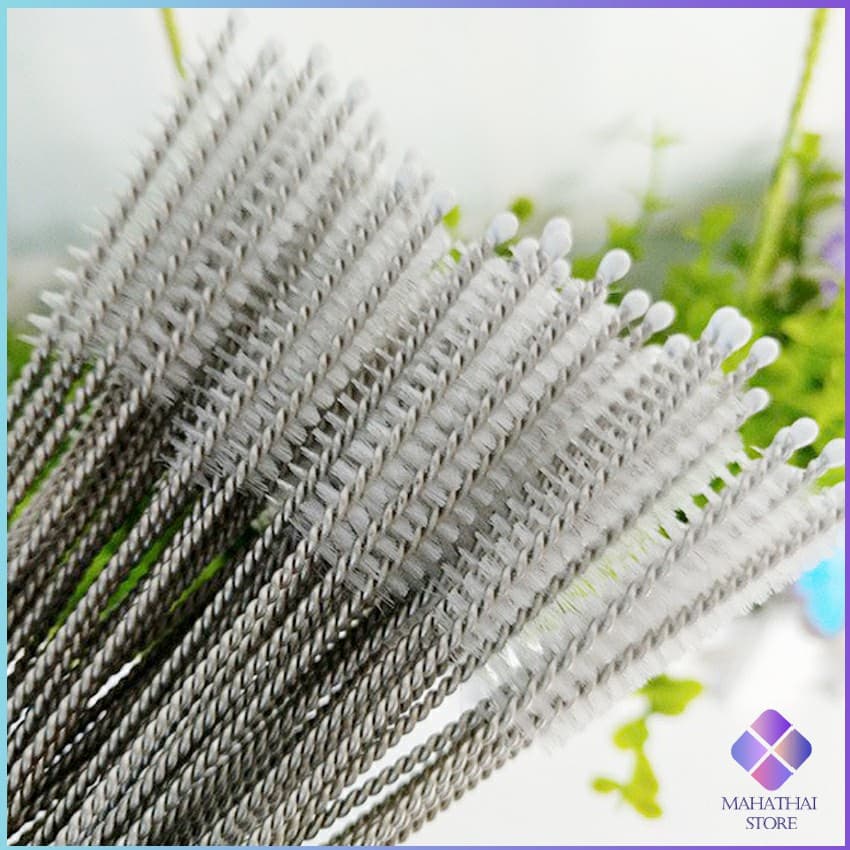 MahaThai แปรงล้างหลอดดูด จุกนม ขนไนล่อน ไม่ทำให้เป็นรอย Stainless steel soft straw straw brush รูปที่ 2