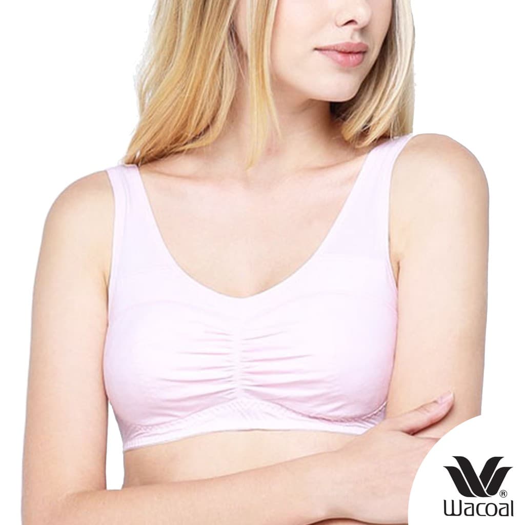 Wacoal Beauty Night เสื้อชั้นในใส่นอน รุ่น WH2T17 สีชมพู รูปที่ 4