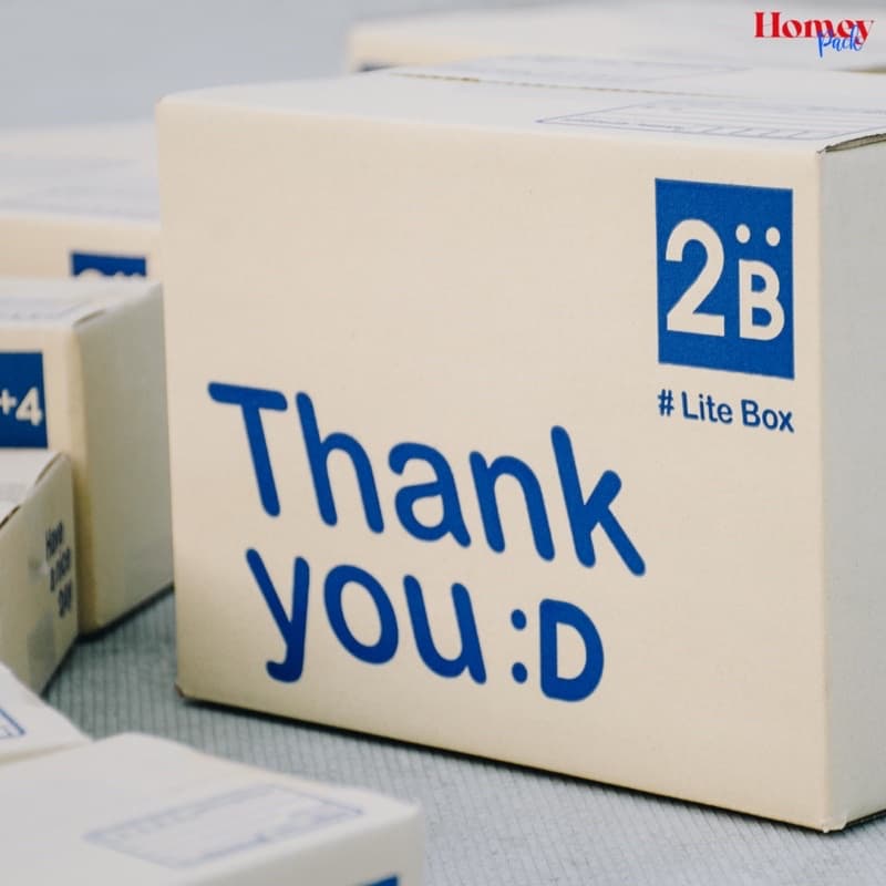กล่องพัสดุ Thank you 00/0/0+4/AA/A/2A/B/2B/C/D ขนาดไปรษณีย์ รูปที่ 3