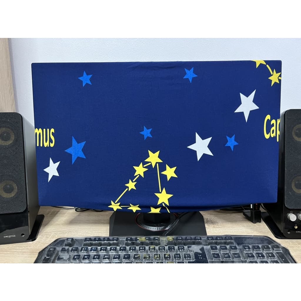 ผ้าคลุมจอคอม 24 27 นิ้ว ผ้าคลุมหน้าจอคอมพิวเตอร์ ที่คุมครอบ computer monitor cover รูปที่ 6