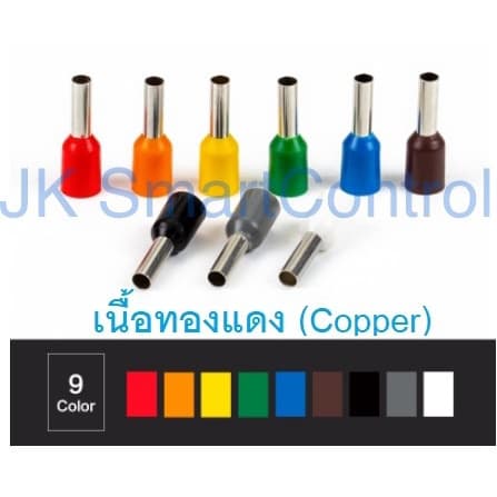 E10-12 หางปลาเข็ม คอร์ดเอ็น ขนาด 10.0 ตร.มม. ทองแดง/ทองเหลือง (Cord End terminal Size : 10.0 sq.mm. Copper/Brass) รูปที่ 2